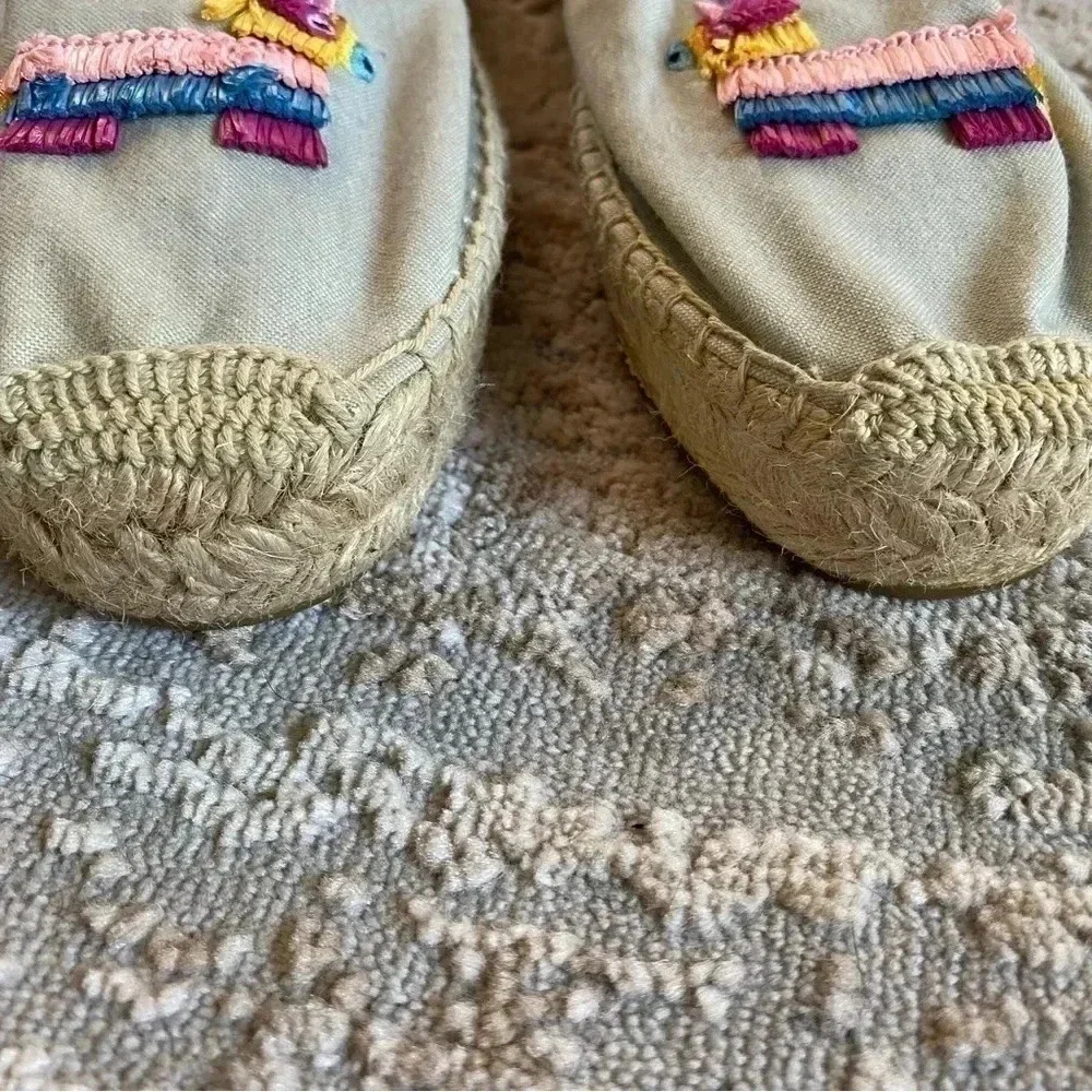 Soludos Piñata Chambray Espadrille Slip On Shoes Flats Loafers Beach: 9.5